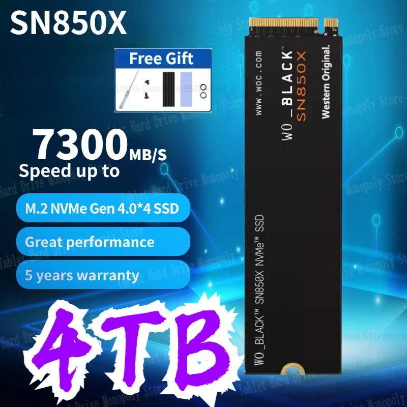 2024 BLACK WO SN850X NVMe  ָ Ʈ ̺, PCIe 4.0 Gen4  SSD, ִ 7300 MB/s M.2 2280, 8TB, 4TB, 2TB, 1TB, ǰ